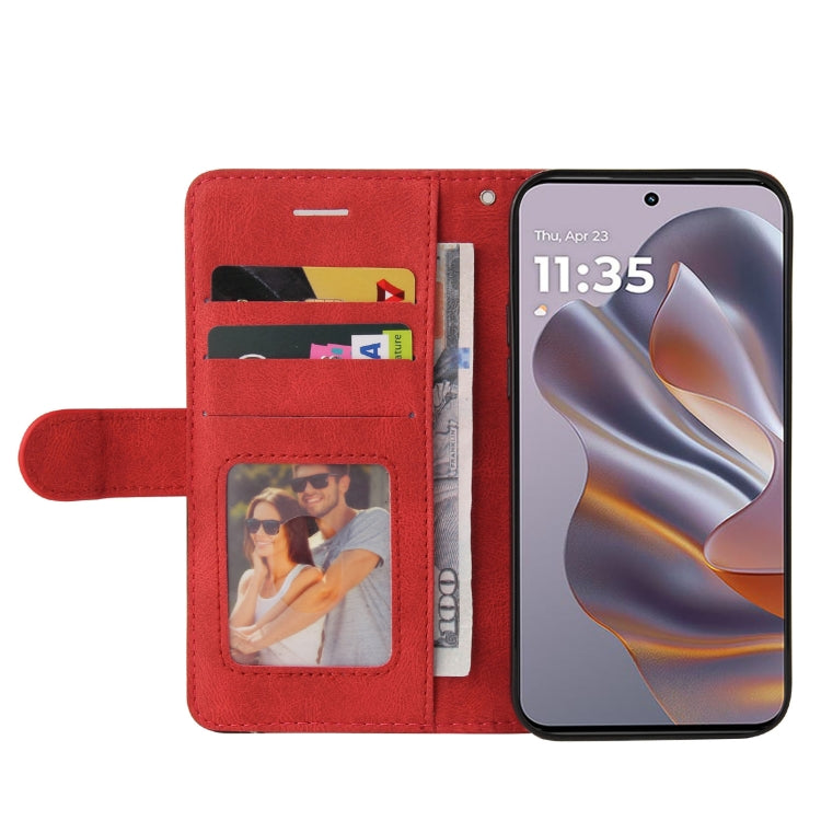 For Motorola Edge 50 Neo Dual-color Splicing Flip Leather Phone Case
