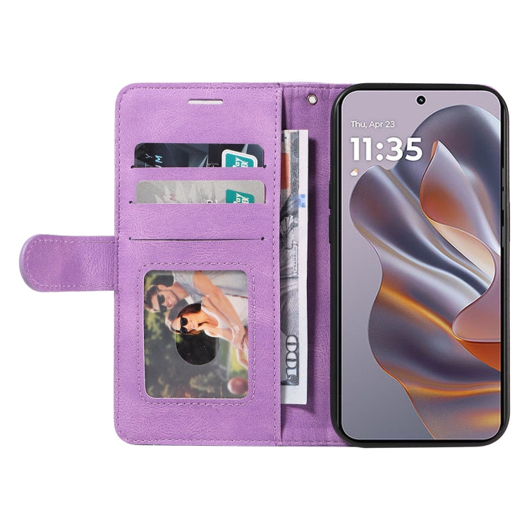 For Motorola Edge 50 Neo Dual-color Splicing Flip Leather Phone Case