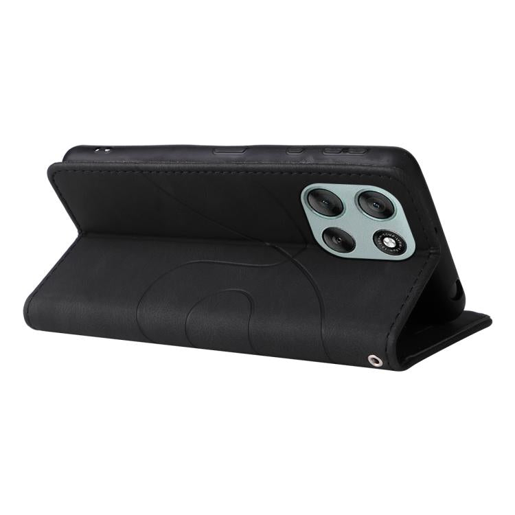 For Motorola Moto G56 5G Dual-color Splicing Flip Leather Phone Case