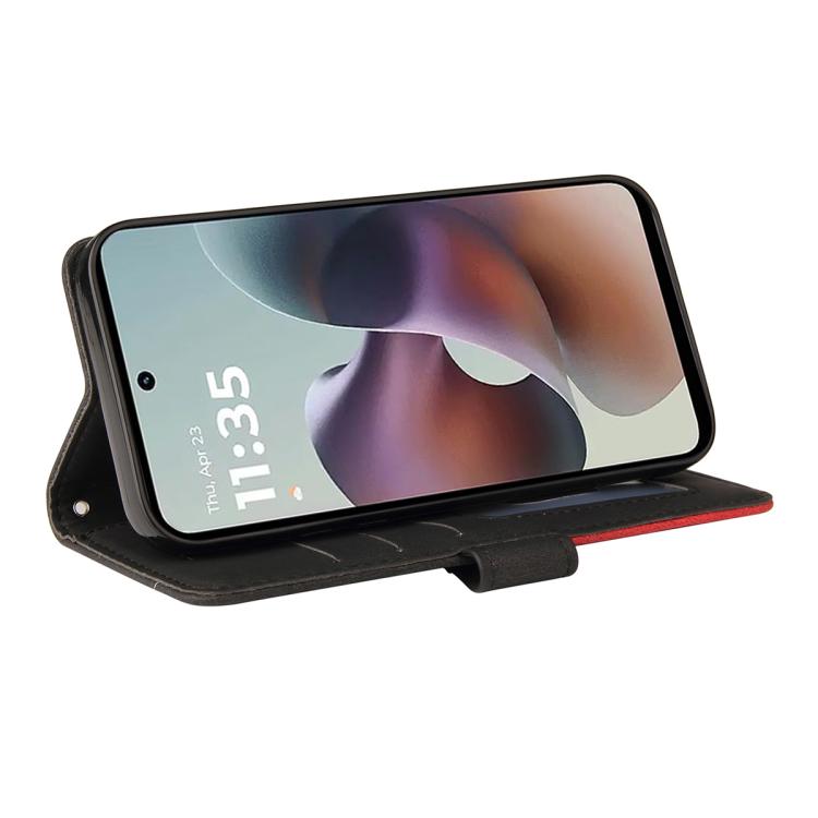 For Motorola Moto G56 5G Dual-color Splicing Flip Leather Phone Case