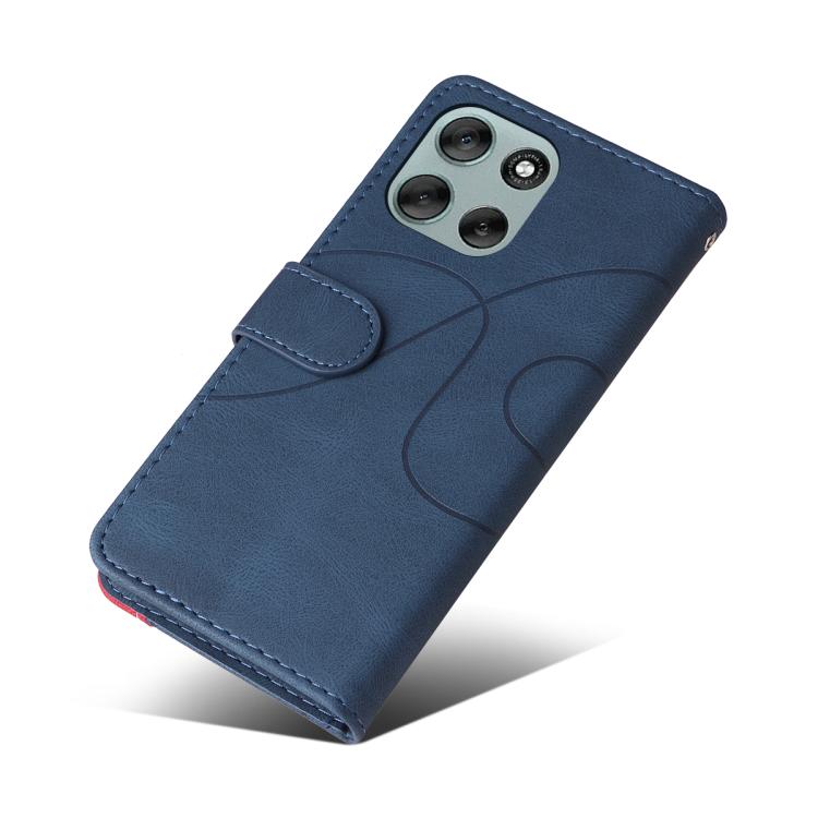 For Motorola Moto G56 5G Dual-color Splicing Flip Leather Phone Case