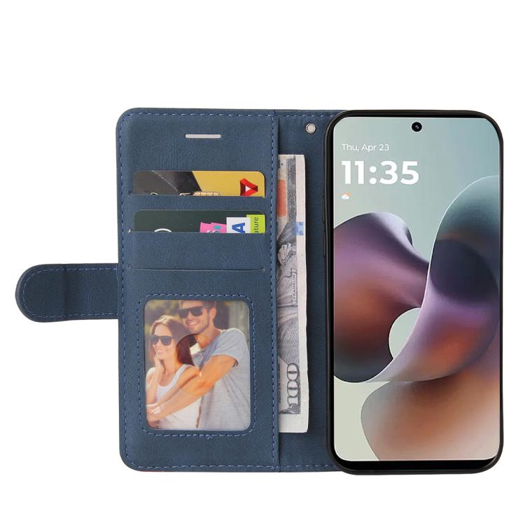 For Motorola Moto G56 5G Dual-color Splicing Flip Leather Phone Case