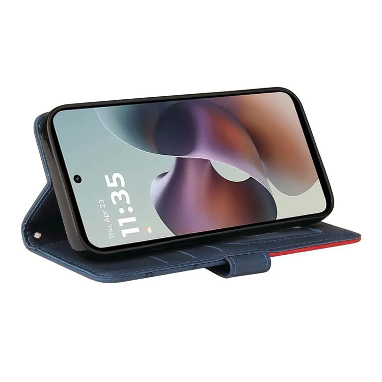 For Motorola Moto G56 5G Dual-color Splicing Flip Leather Phone Case