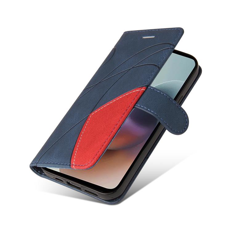 For Motorola Moto G56 5G Dual-color Splicing Flip Leather Phone Case