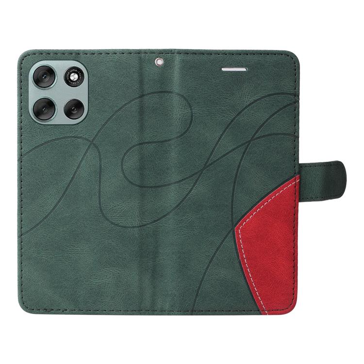 For Motorola Moto G56 5G Dual-color Splicing Flip Leather Phone Case