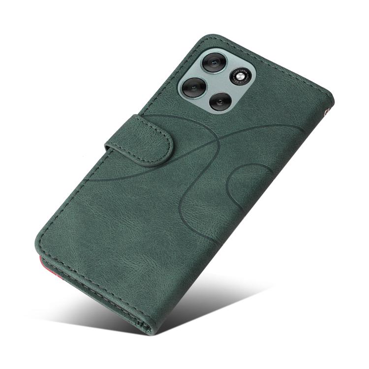 For Motorola Moto G56 5G Dual-color Splicing Flip Leather Phone Case