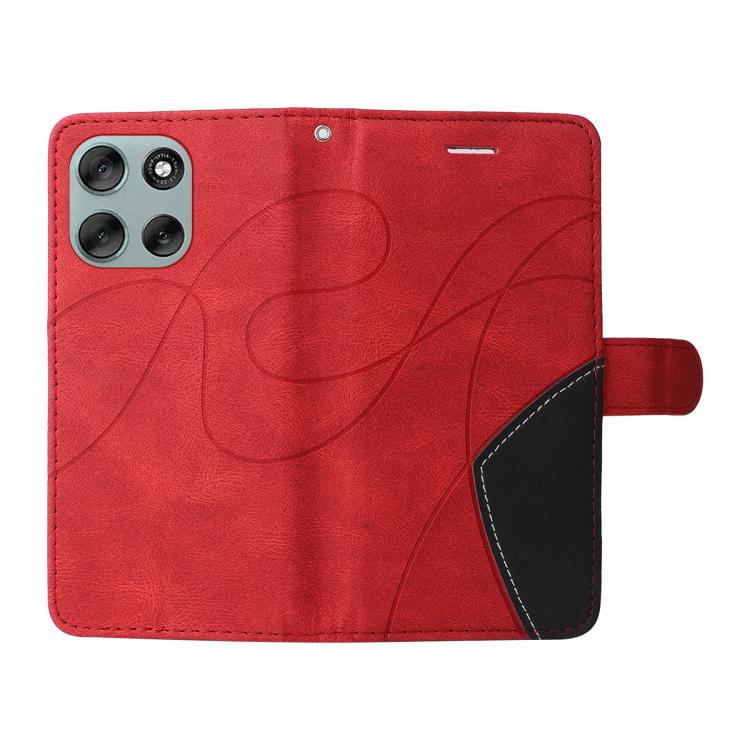 For Motorola Moto G56 5G Dual-color Splicing Flip Leather Phone Case