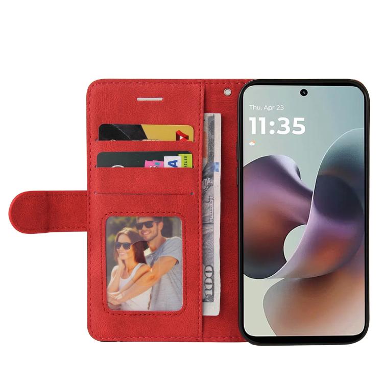 For Motorola Moto G56 5G Dual-color Splicing Flip Leather Phone Case