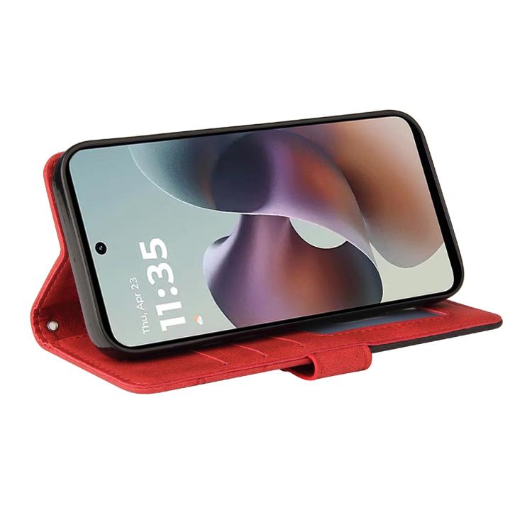 For Motorola Moto G56 5G Dual-color Splicing Flip Leather Phone Case