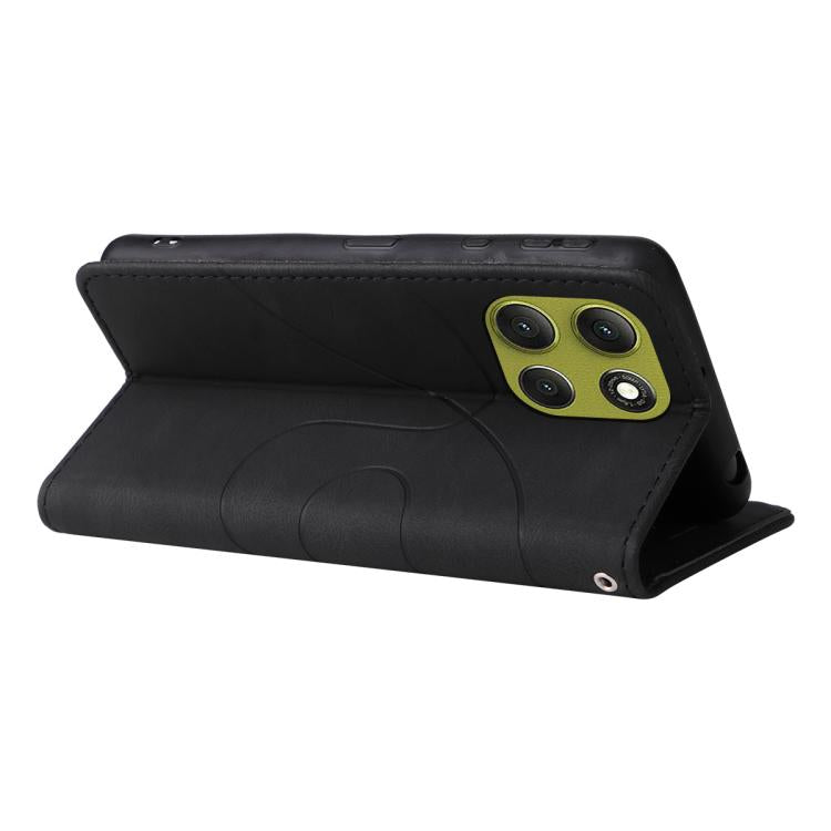 For Motorola Moto G86 5G Dual-color Splicing Flip Leather Phone Case