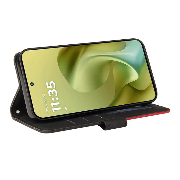 For Motorola Moto G86 5G Dual-color Splicing Flip Leather Phone Case