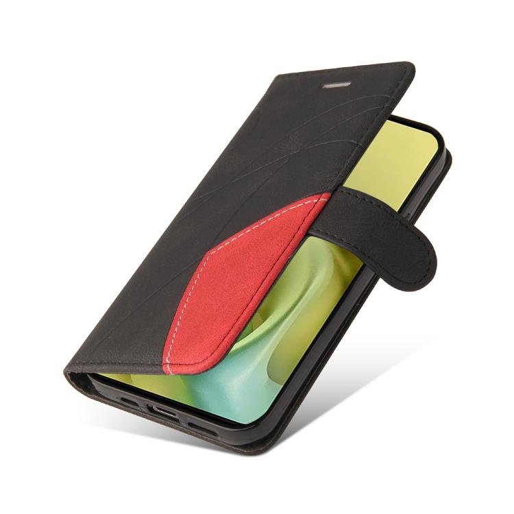For Motorola Moto G86 5G Dual-color Splicing Flip Leather Phone Case
