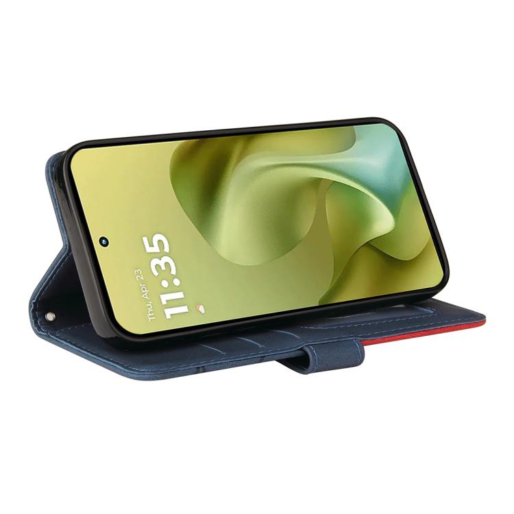 For Motorola Moto G86 5G Dual-color Splicing Flip Leather Phone Case