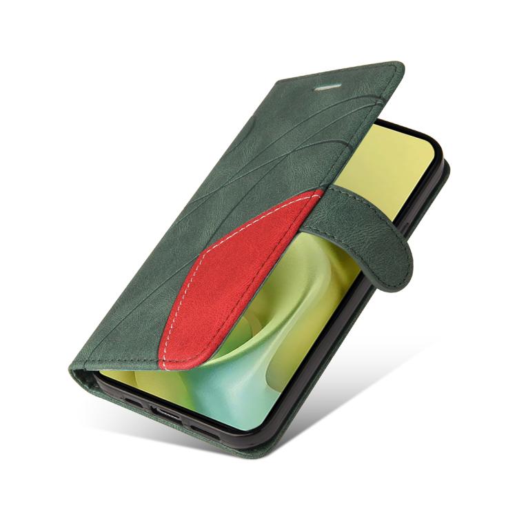 For Motorola Moto G86 5G Dual-color Splicing Flip Leather Phone Case