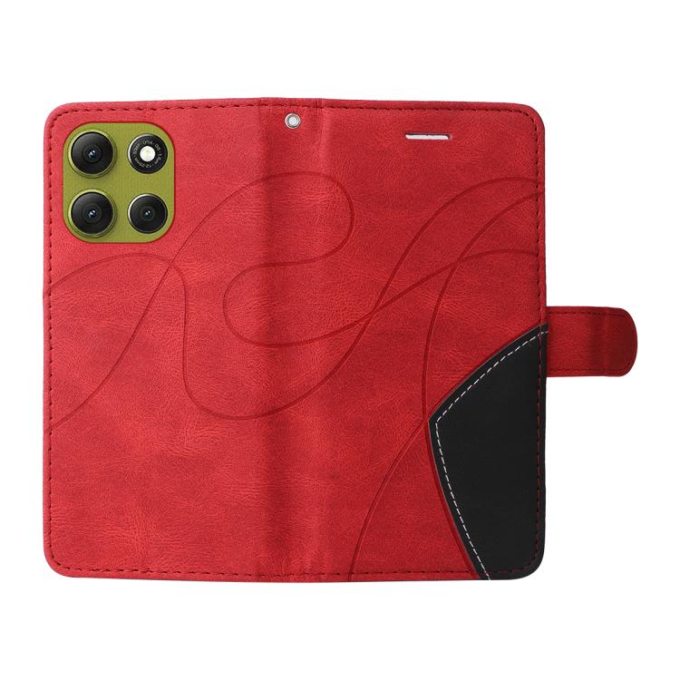 For Motorola Moto G86 5G Dual-color Splicing Flip Leather Phone Case