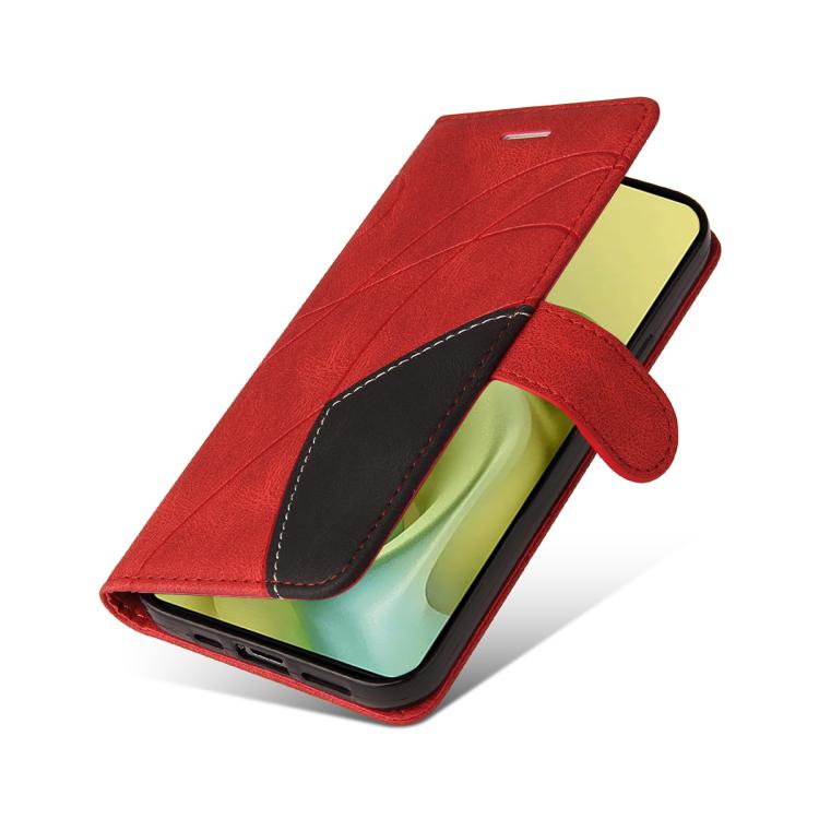 For Motorola Moto G86 5G Dual-color Splicing Flip Leather Phone Case