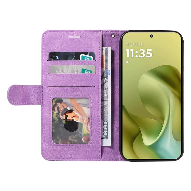 For Motorola Moto G86 5G Dual-color Splicing Flip Leather Phone Case