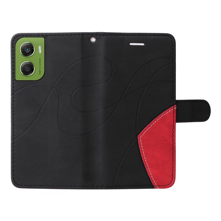For Motorola Moto G06 4G Dual-color Splicing Flip Leather Phone Case