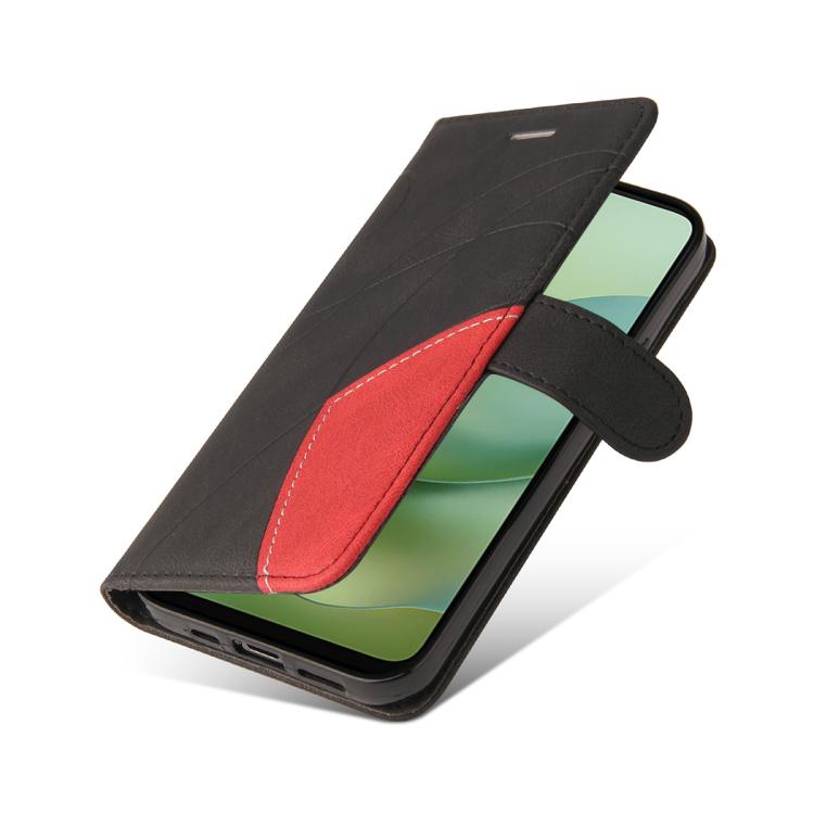 For Motorola Moto G06 4G Dual-color Splicing Flip Leather Phone Case