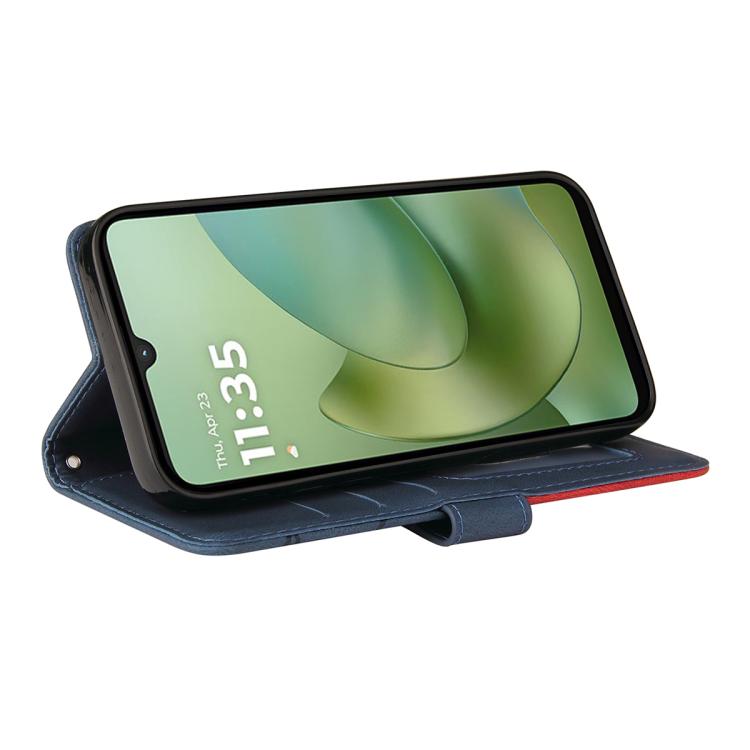 For Motorola Moto G06 4G Dual-color Splicing Flip Leather Phone Case