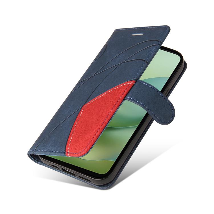 For Motorola Moto G06 4G Dual-color Splicing Flip Leather Phone Case