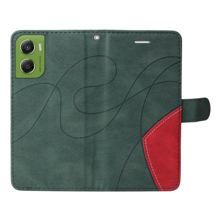 For Motorola Moto G06 4G Dual-color Splicing Flip Leather Phone Case