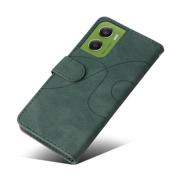 For Motorola Moto G06 4G Dual-color Splicing Flip Leather Phone Case