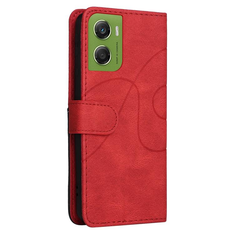 For Motorola Moto G06 4G Dual-color Splicing Flip Leather Phone Case