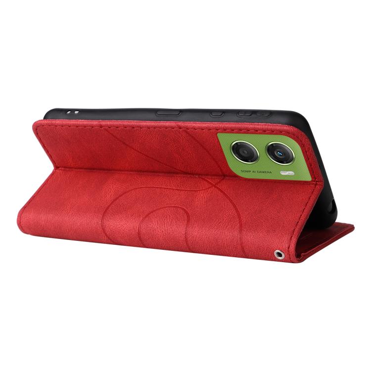 For Motorola Moto G06 4G Dual-color Splicing Flip Leather Phone Case
