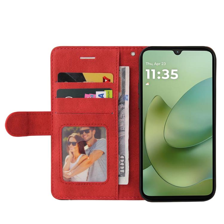 For Motorola Moto G06 4G Dual-color Splicing Flip Leather Phone Case