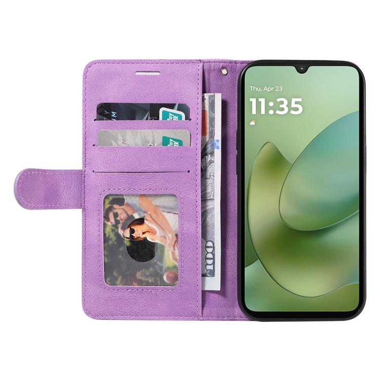 For Motorola Moto G06 4G Dual-color Splicing Flip Leather Phone Case