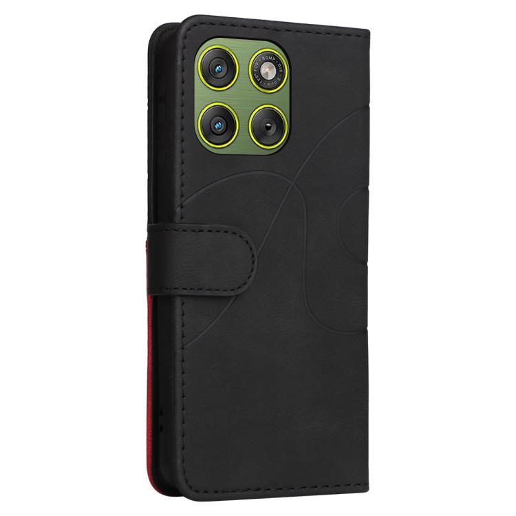 For Motorola Edge 70 5G Dual-color Splicing Flip Leather Phone Case
