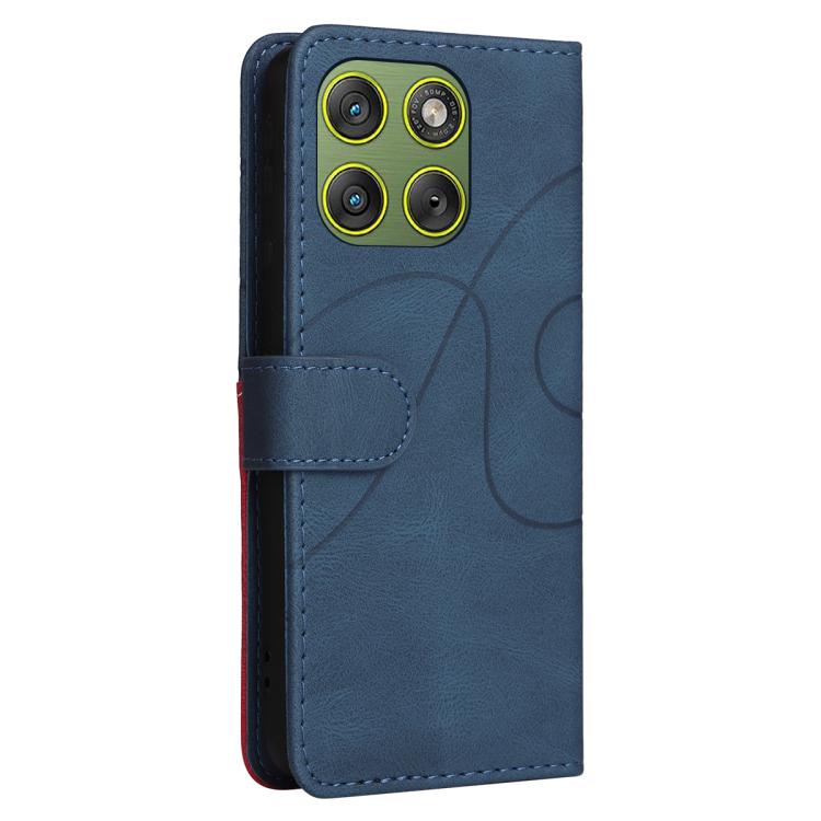 For Motorola Edge 70 5G Dual-color Splicing Flip Leather Phone Case