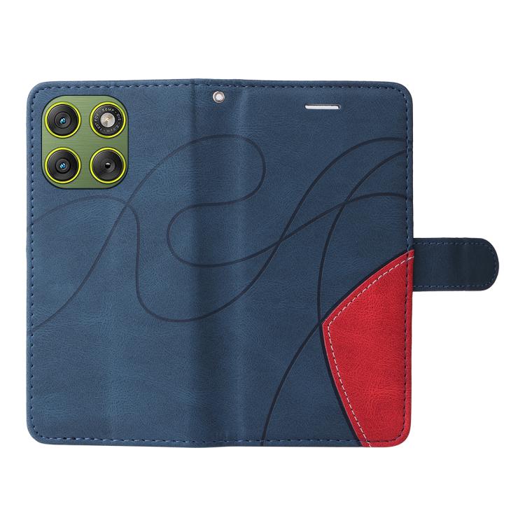For Motorola Edge 70 5G Dual-color Splicing Flip Leather Phone Case