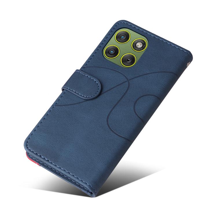 For Motorola Edge 70 5G Dual-color Splicing Flip Leather Phone Case