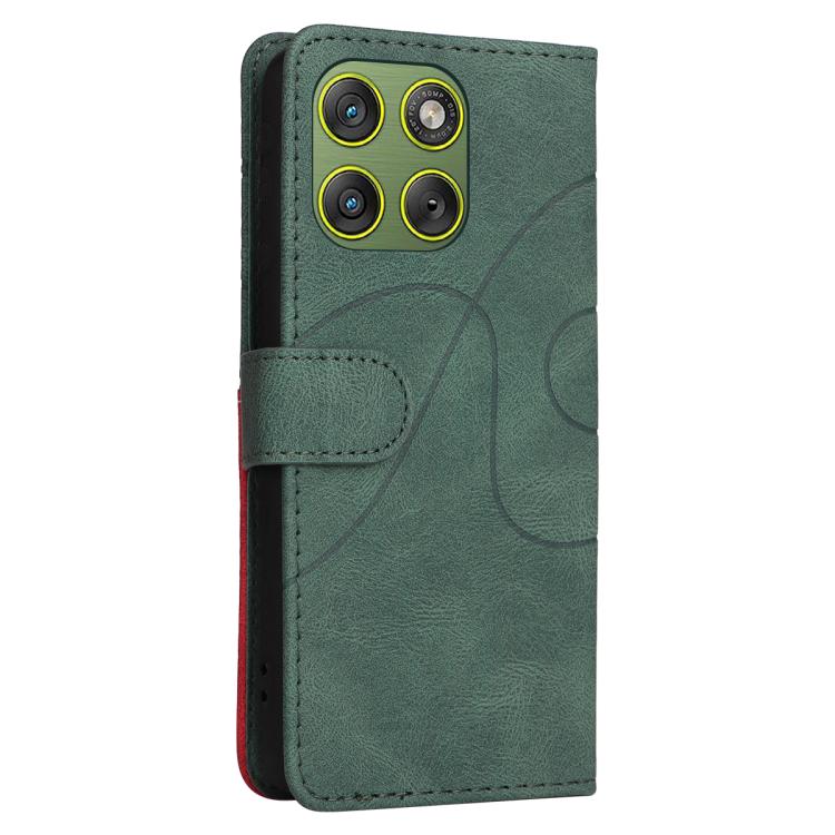 For Motorola Edge 70 5G Dual-color Splicing Flip Leather Phone Case
