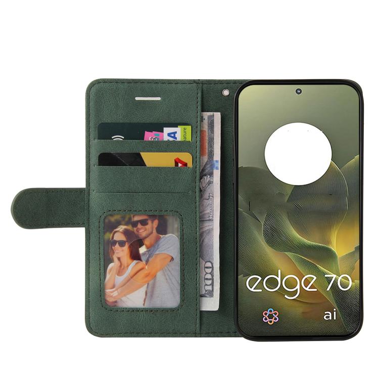 For Motorola Edge 70 5G Dual-color Splicing Flip Leather Phone Case