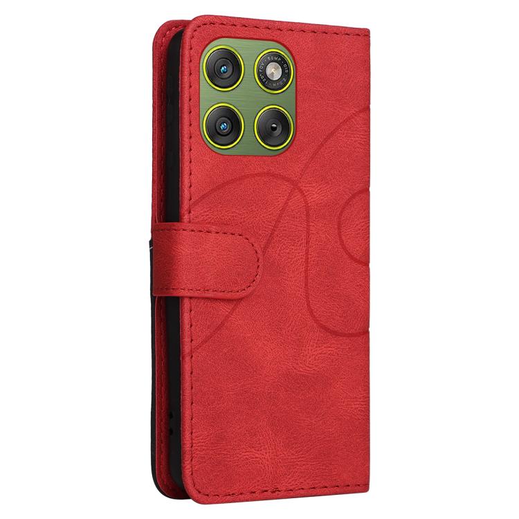 For Motorola Edge 70 5G Dual-color Splicing Flip Leather Phone Case