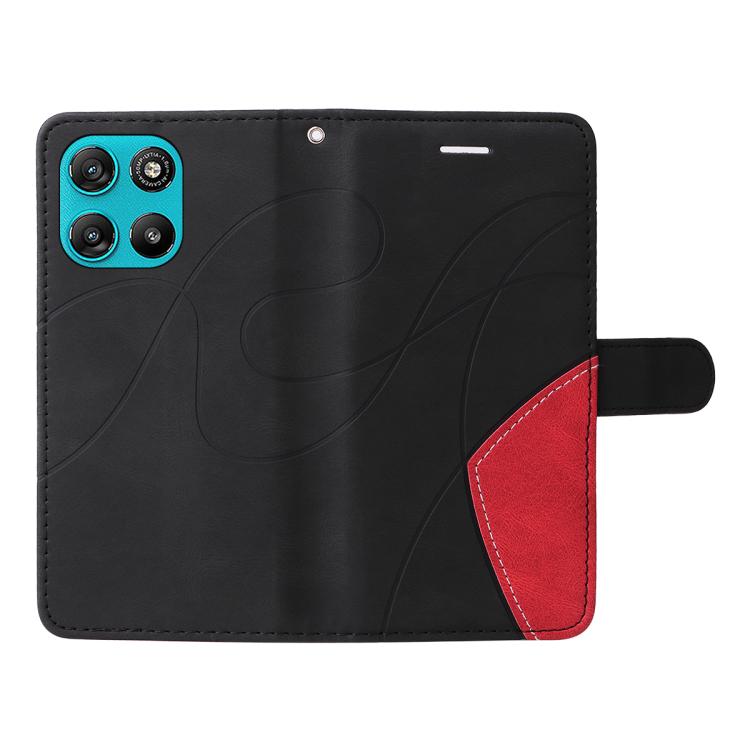 For Motorola Moto G67 Power 5G Dual-color Splicing Flip Leather Phone Case