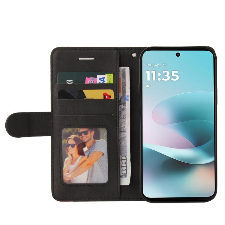 For Motorola Moto G67 Power 5G Dual-color Splicing Flip Leather Phone Case