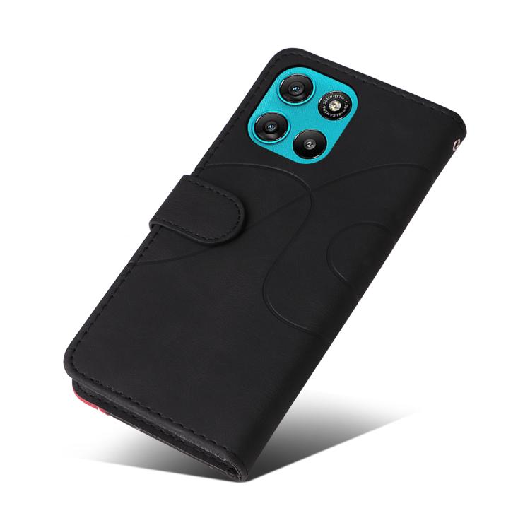 For Motorola Moto G67 Power 5G Dual-color Splicing Flip Leather Phone Case
