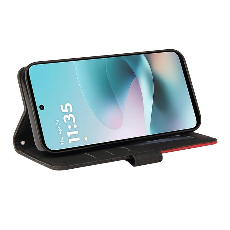 For Motorola Moto G67 Power 5G Dual-color Splicing Flip Leather Phone Case