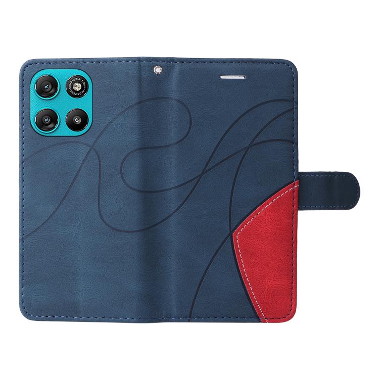 For Motorola Moto G67 Power 5G Dual-color Splicing Flip Leather Phone Case