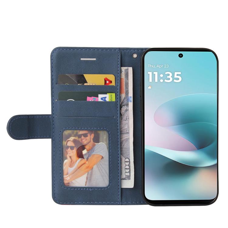 For Motorola Moto G67 Power 5G Dual-color Splicing Flip Leather Phone Case