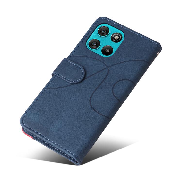For Motorola Moto G67 Power 5G Dual-color Splicing Flip Leather Phone Case