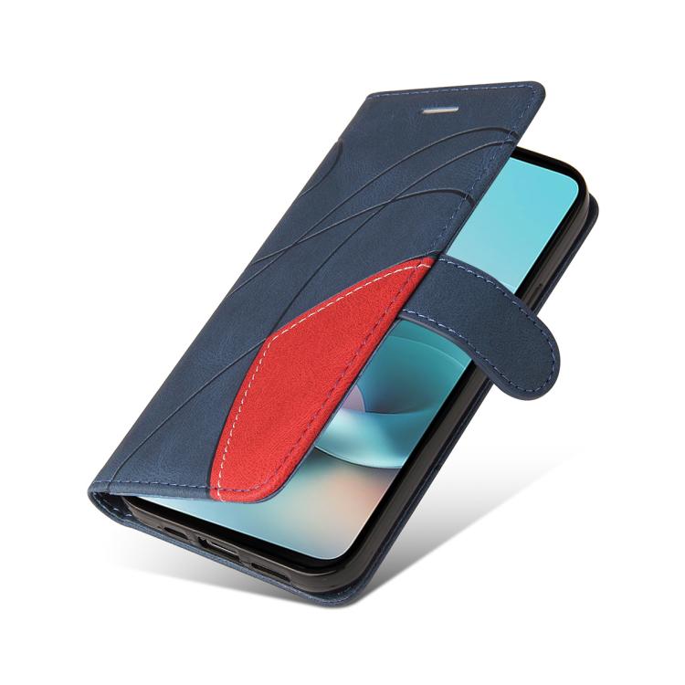 For Motorola Moto G67 Power 5G Dual-color Splicing Flip Leather Phone Case