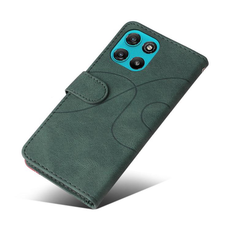 For Motorola Moto G67 Power 5G Dual-color Splicing Flip Leather Phone Case