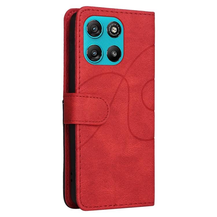 For Motorola Moto G67 Power 5G Dual-color Splicing Flip Leather Phone Case