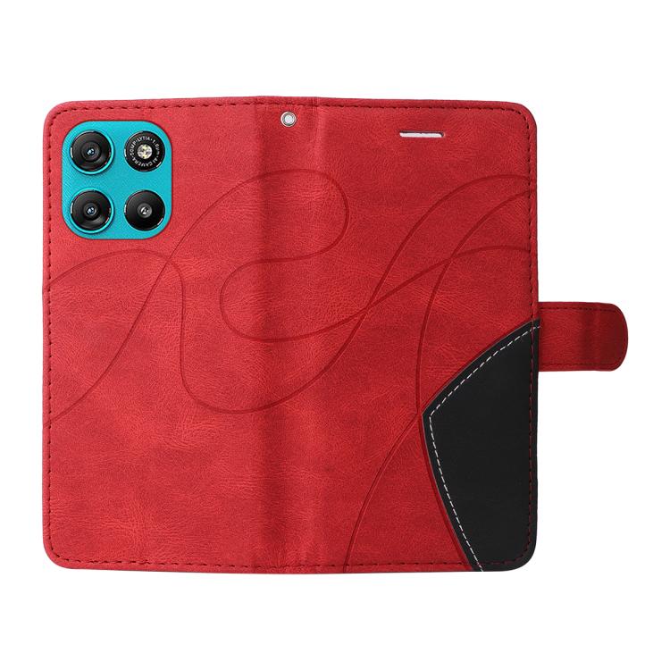 For Motorola Moto G67 Power 5G Dual-color Splicing Flip Leather Phone Case