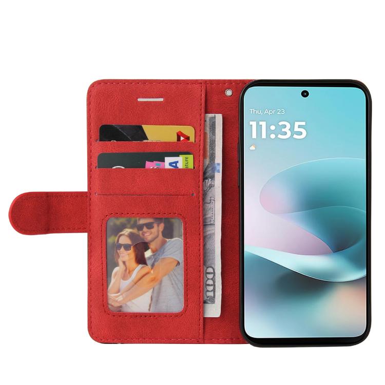 For Motorola Moto G67 Power 5G Dual-color Splicing Flip Leather Phone Case